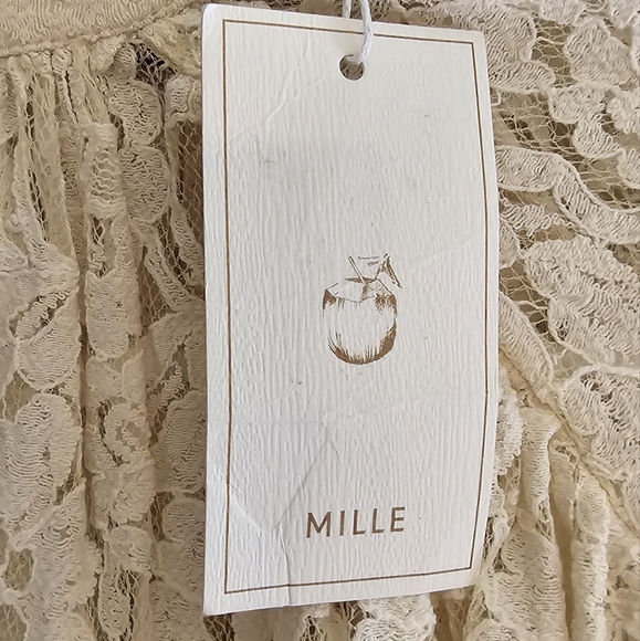 MILLE CHANTAL TRAPEZE BLOUSE IN CREAM SIZE XXS NWT - Picture 9 of 9